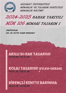 2024-2025 Bahar Yarıyılı Mimari Tasarım Dersleri Posterleri