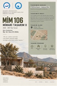 2026-2027 Güz Dönemi Mimari Tasarım Posterleri